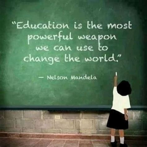 Education Is The Most Powerful Weapon We Can Use To Change The World