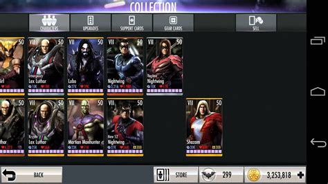 Injustice Gods Among Us Lvl 99 All Cards And Gears 2014 Youtube