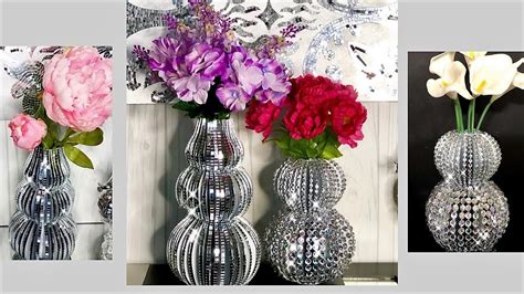 Cheap home decor, everything under $10. Diy Bling Vases using Paper Towel Holders! Simple and ...