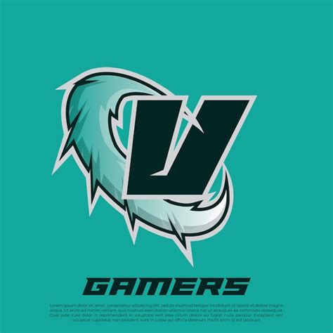 Premium Vector V Letter Esport Gamer Logo Editable Text Effect Rgb