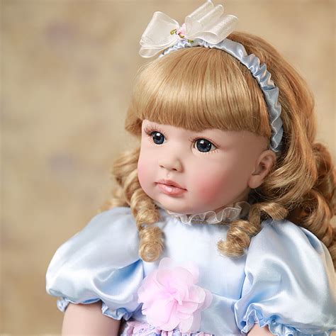 24 Realistic Reborn Blonde Princess Girl Doll Soft Vinyl Toddler Baby