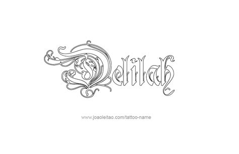 Delilah Name Tattoo Designs