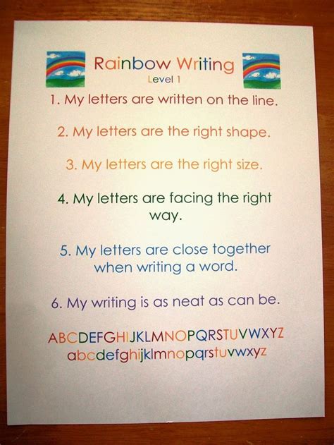 A Rainbow Writing Activity For Kids To Practice Their Handwriting And