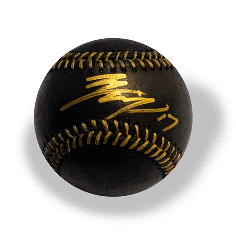 Shohei Ohtani Autographed Black And Gold Baseball