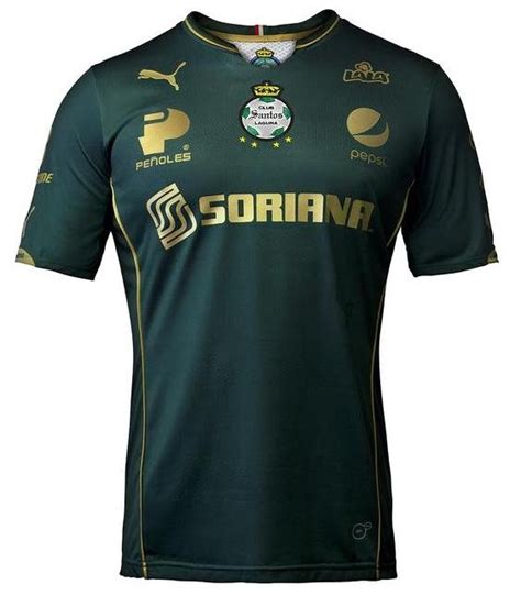 The charly santos laguna 2020 day of the dead football shirt features a papel picado inspiration. New Club Santos Laguna Third Jersey 2015- Green Santos ...