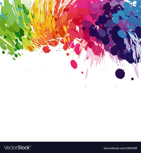 Abstract Background Of Colored Splashes Blots Vector Image