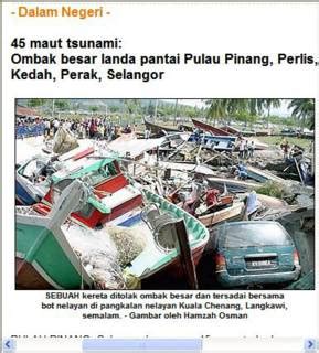 Gelombang raksasa tsunami menghancurkan aceh 26 desember 2004. - AKHBAR & MAJALAH