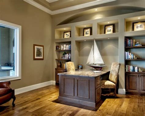 Comfy Home Office Design For Two People Ideas Traditional Office Ideas