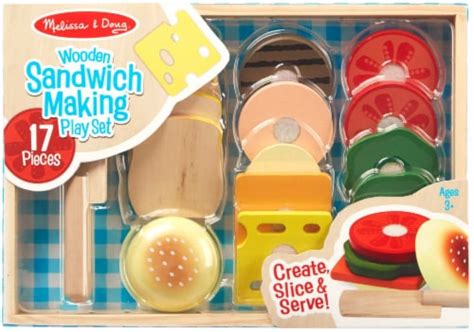 Melissa And Doug Wooden Sandwich Making Play Set 1 Unit Fred Meyer