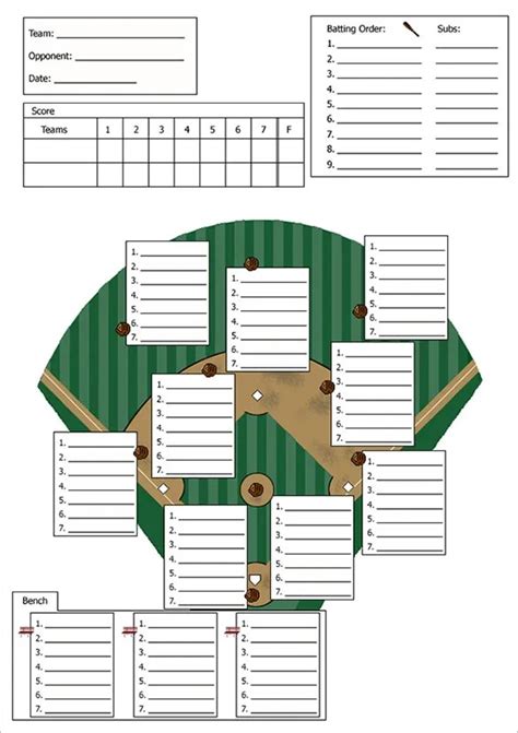 Baseball Lineup Sheet Free Download The Best Home School Guide