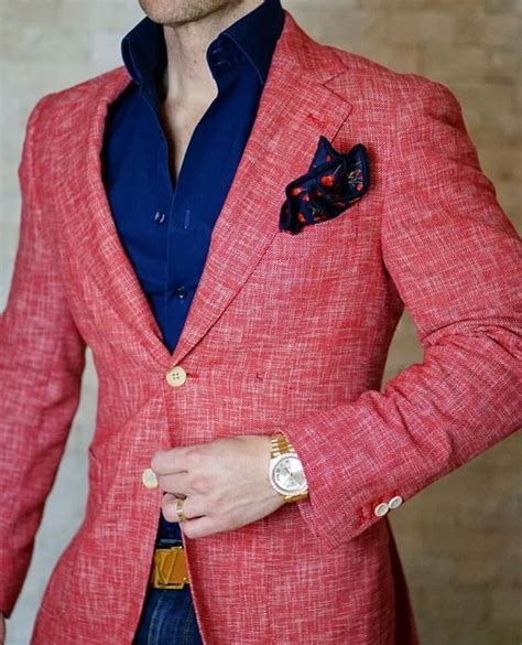 Cranberry Cardinale Lino Tweed Jacket Mens Fashion Casual Mens