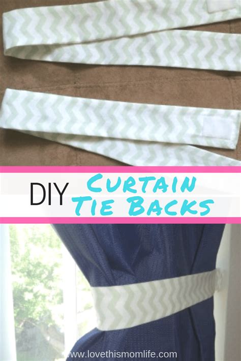 Curtain Tie Backs Diy Curtain Ties Curtain Fabric No Sew Curtains