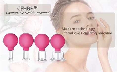 4 Size Facial Cupping Therapy Set Glass Eye Face Vacuum Massage Anti Cellulite Cup Silicone