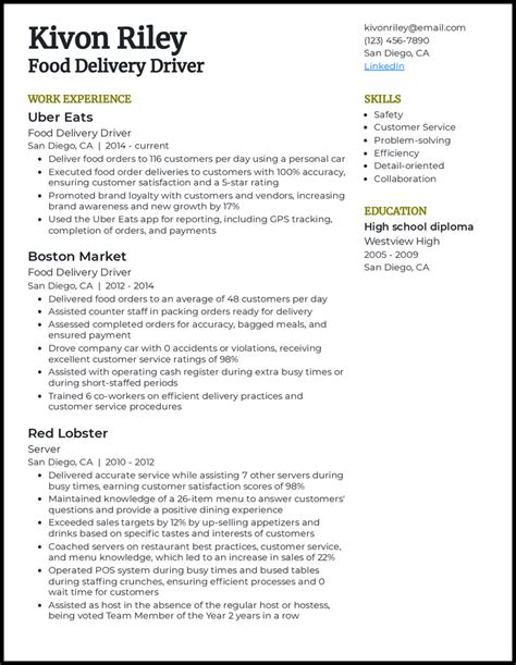 7 Delivery Driver Resume Examples That Work In 2024 6 Professional