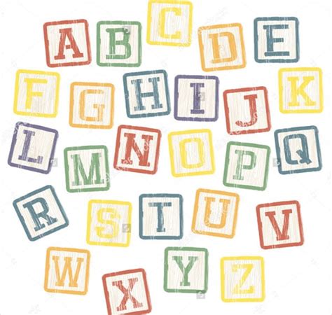 9 Printable Block Letters Psd Eps