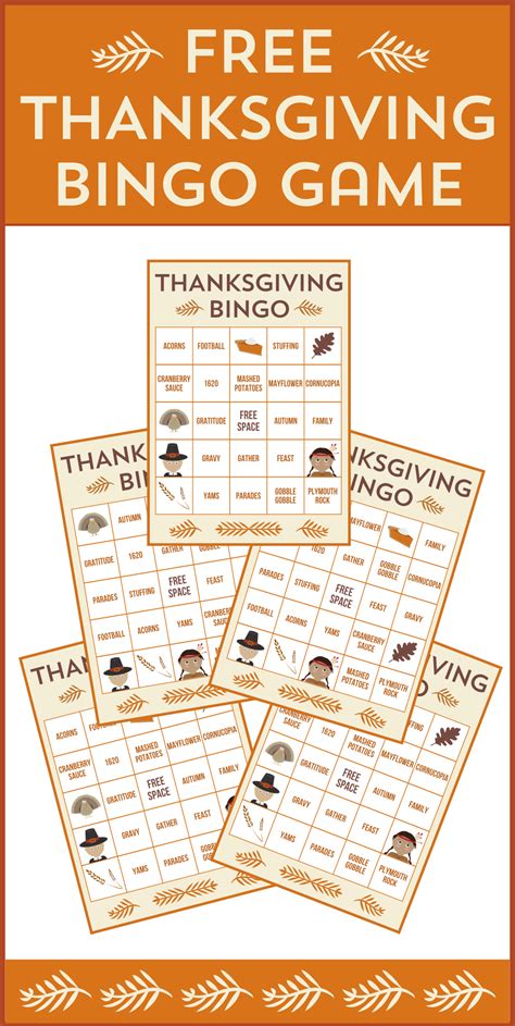 Free Printable Thanksgiving Bingo Game Printable Templates