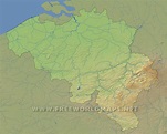 Geographical map of Belgium: topography and physical features of Belgium