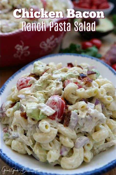 Chicken Bacon Ranch Pasta Salad See More Recipes