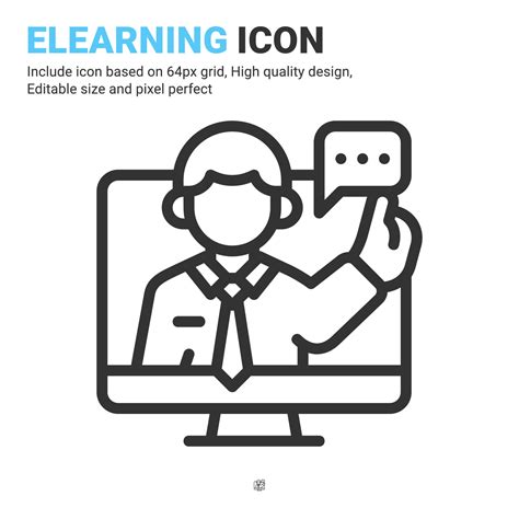 Online Consulting Icon Vector With Outline Style Isolated On White
