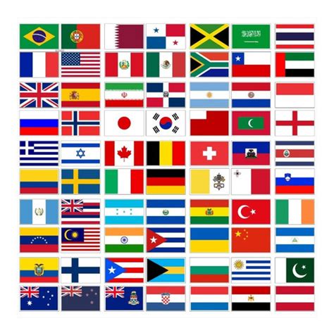 71un Adesivos Bandeiras Países Diversos Parcelamento Sem Juros