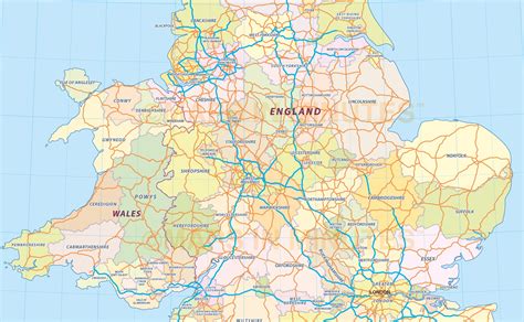 Digital Uk Simple County Administrative Map 5000000 Scale Royalty