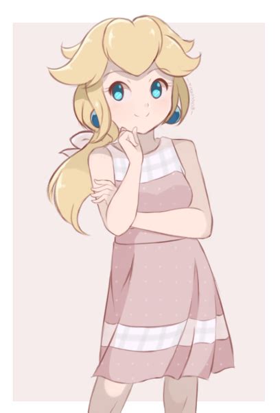 Princess Peach Summer Dress Colored Sketch By Chocomiru02 Super