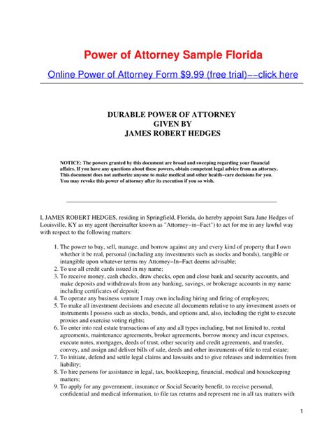 Any power of attorney form is acceptable at sars offices as long as it is presented in its validity period, which could be anything between one month and 24 months, containing the required information and duly signed by the person transferring his/her authority to someone else to act on his/her behalf. Florida power of attorney fill in pdf - Fill Out and Sign ...