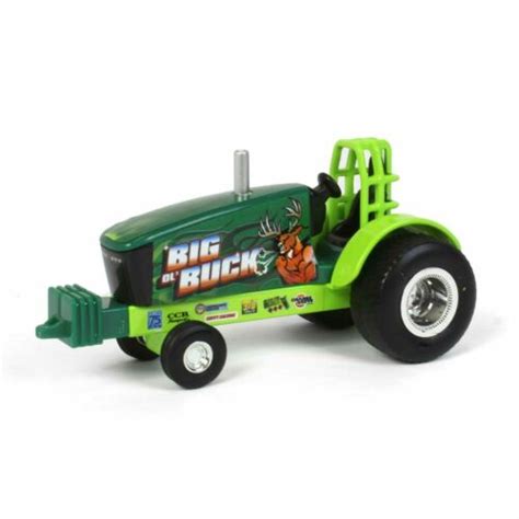 New 164 Ertl Big Buck Green And Yellow Die Cast Pulling Tractor