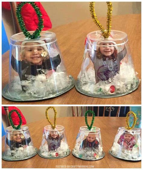 Snow Globe Ornaments Preschool Christmas Xmas Crafts Christmas