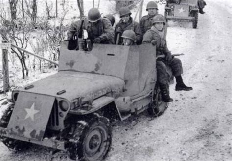 Armored Reconnaissance Jeep Of Us 82nd Airborne Division Ardennes Forest December 28 1944
