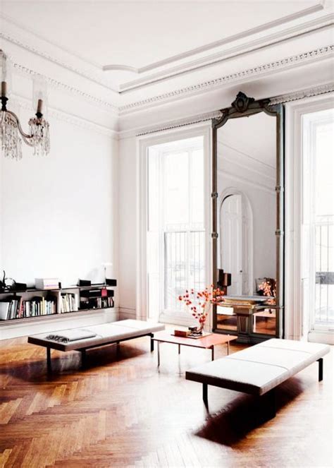 Parisian Chic Meets Minimalism Beautiful Decor With Floor To Ceiling