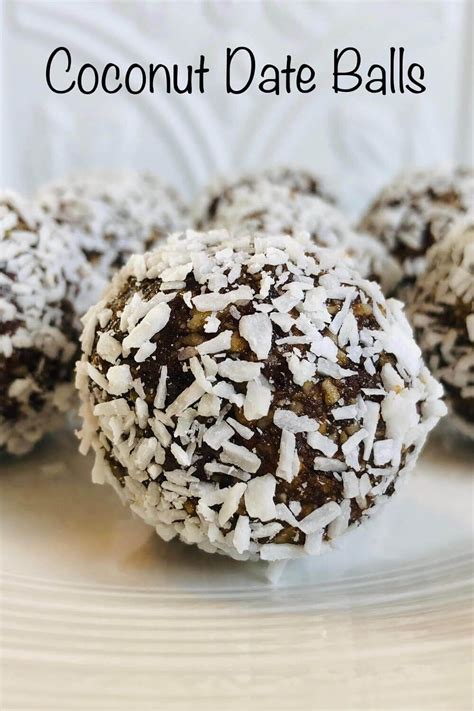 Date And Coconut Balls Vegan Recipe Sugar Free Snacks Nutritious