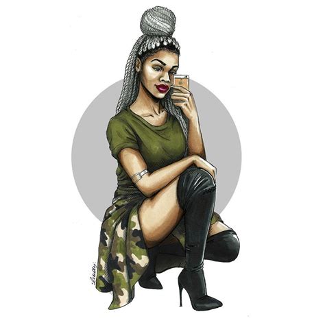 20 year old polish illustrator draws the fiercest fashionistas in this drawing series afropunk