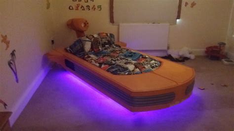 coolest dad builds floating star wars bed platform beds  blog