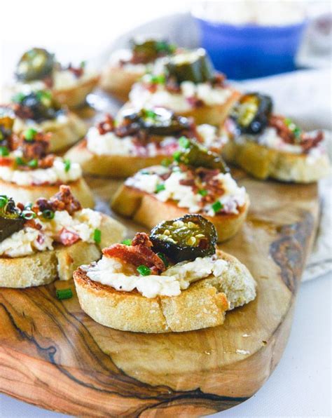 Bacon Ciabatta Crostini With Pimento Cheese And Candied Jalapeños I