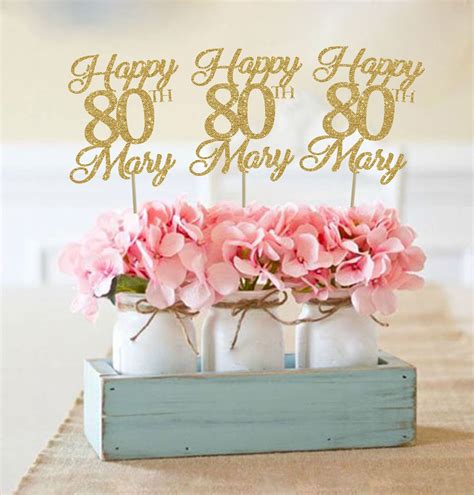 80th Birthday Centerpieces 80 Centerpieces 80th Birthday Party Etsy