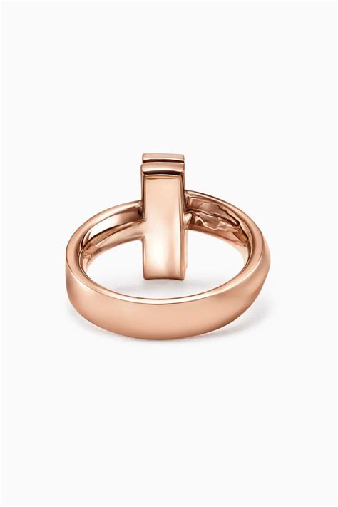 Shop Tiffany And Co Rose Gold Tiffany T1 Wide Ring In 18kt Rose Gold For