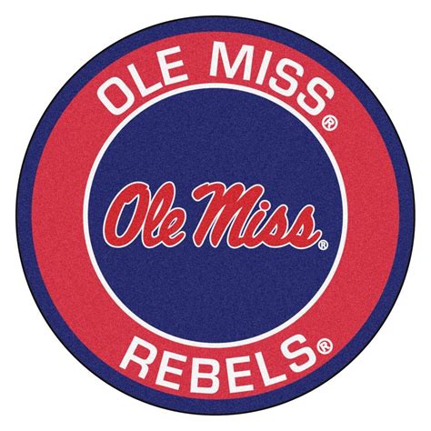 Ole Miss Rebels Team Emblem Throw Rug Ole Miss Ole Miss Rebels