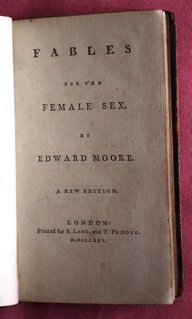 Fables For The Female Sex Von Moore Edward 1775 Patrick Pollak