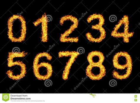 Number Made From Fire Stock Photo Image Of Careless 59245034