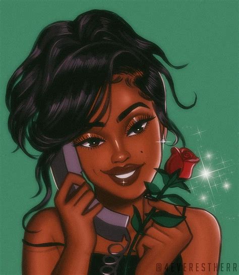 Black Cartoon Characters Pretty Black Girl Cartoon Hd Phone Wallpaper