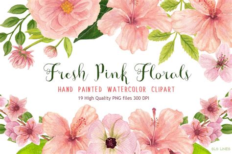 Pink Floral Watercolors ~ Illustrations ~ Creative Market