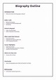 Professional Biography Outline Template in Microsoft Word | Template.net