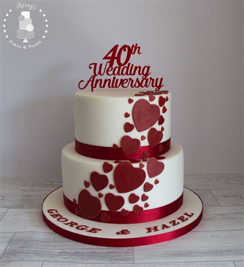 Ruby Wedding Anniversary Cake For Trending This Year In 2020 40th