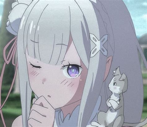A Cute Emilia Icon Featuring Packuu Photo Profil Démon Anime Fond