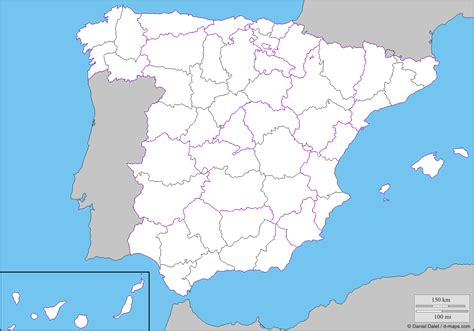 Mapa Politico De España Mudo Para Imprimir