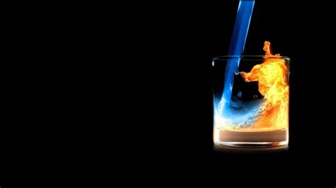 2560x1440 Fire Water In Glass 1440p Resolution Hd 4k Wallpapersimages