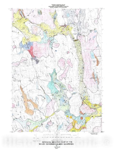 Map Surficial Geologic Map Of The Weare Quadrangle New Hampshire