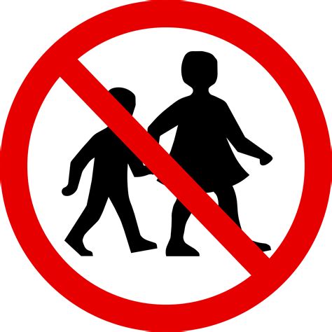 Clipart No Children Sign