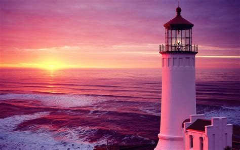 Sunset Sea Lighthouse1920x1200 Dr Barbara E Meyer